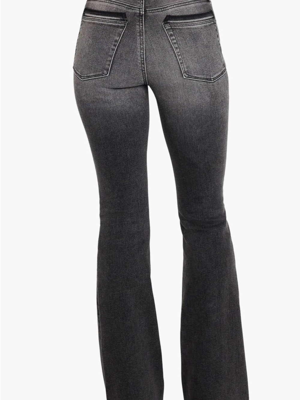 Good American Good legs Washed Gray Flare Jeans - Picture 2 of 7
